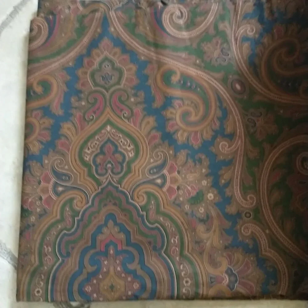 New Vtg Ralph Lauren Brianna Paisley Flat Fitted Sheet Set Queen Size